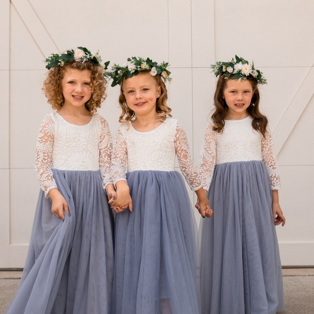 Lace flower girl dress